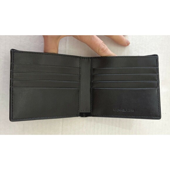 New Michael Kors Cooper Men's Billfold Wallet Olive / Army Green multi - Picture 4 of 5